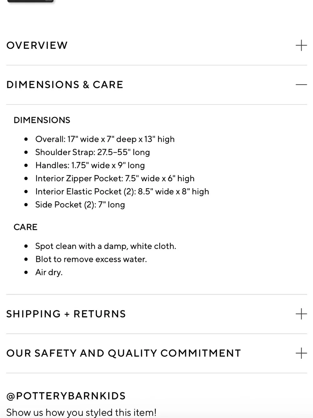Pottery Barn Kids - Colorblock Duffel diaper bag